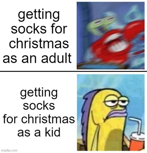 getting socks for christmas meme